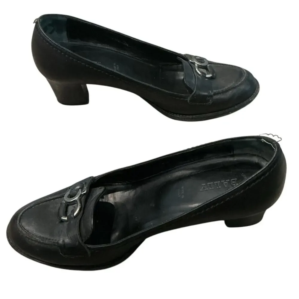 Bally Womens Dalina Pumps EU 37 US 6.5 Black Classic Old Money Academia Career